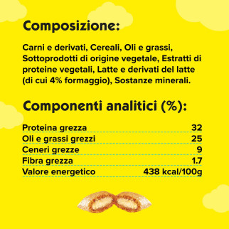 Snack al Formaggio per Gatti - Confezione 350g Catisfactions