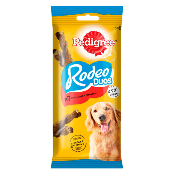 Rodeo Duos Gusto Manzo e Formaggio per Cani per Cani 7 Stick Pedigree Rodeo Duos Gusto Manzo e Formaggio per Cani per Cani 7 Stick Pedigree