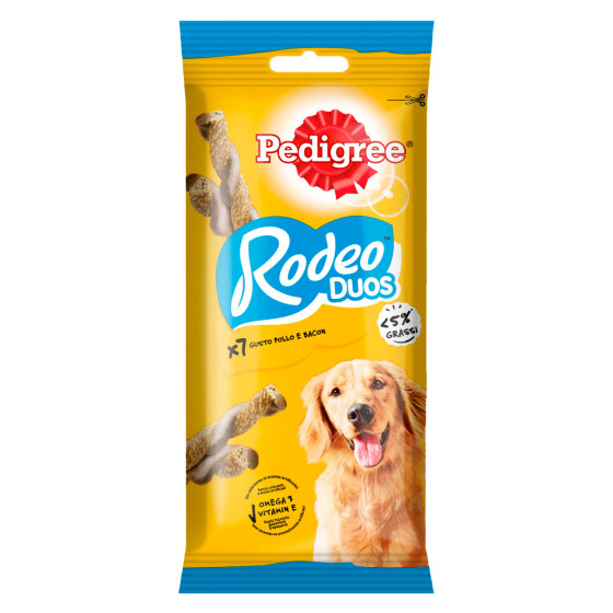 Rodeo Duos Gusto Pollo e Bacon per Cani per Cani 7 Stick Pedigree Rodeo Duos Gusto Pollo e Bacon per Cani per Cani 7 Stick Pedigree