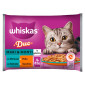 Whiskas Duo Mari e Monti in Gelatina con Merluzzo Pollo Salmone Tacchino Cibo per Gatti - 4 Bustine da 85g