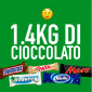 Immagine 2 - Mixed Minis Mars Snickers Twix Bounty MilkyWay Snack Misti - Confezione da 1,4Kg con 71 Barrette