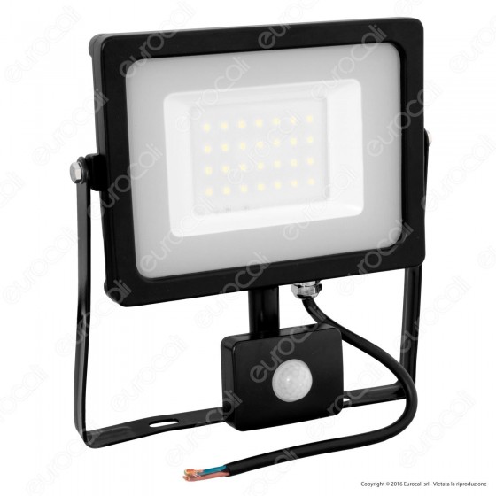 V-Tac VT-4830 PIR Faretto LED 30W Ultra Sottile Slim con Sensore V-Tac VT-4830 PIR Faretto LED 30W Ultra Sottile Slim con Sensore