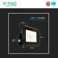 Immagine 9 - V-Tac VT-118 Faro LED Faretto 10W SMD IP65 Chip Samsung Colore Nero - SKU 20304 / 20305 / 20306