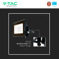 Immagine 12 - V-Tac VT-118 Faro LED Faretto 10W SMD IP65 Chip Samsung Colore Nero - SKU 20304 / 20305 / 20306