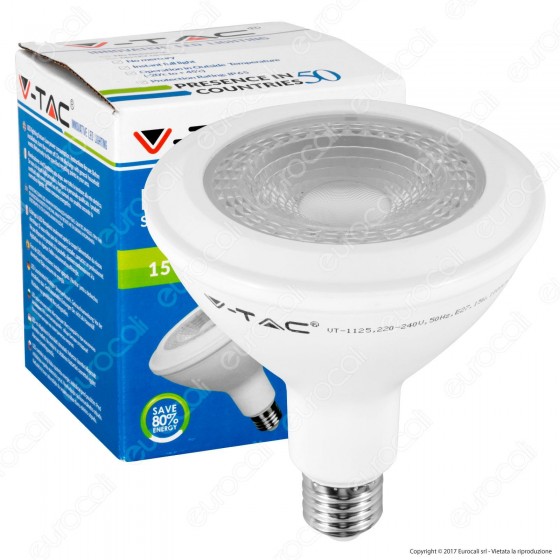 V-Tac VT-1125 Lampadina LED E27 15W Bulb PAR38 Impermeabile IP65 - V-Tac VT-1125 Lampadina LED E27 15W Bulb PAR38 Impermeabile IP65 -