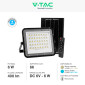 Immagine 4 - V-Tac VT-40W Faro LED Floodlight 6W IP65 Colore Nero con Pannello Solare e Telecomando - SKU 7822 / 7821