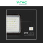 Immagine 9 - V-Tac VT-40W Faro LED Floodlight 6W IP65 Colore Nero con Pannello Solare e Telecomando - SKU 7822 / 7821