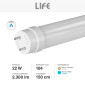 Immagine 4 - Life Tubo LED SMD 22W G13 Vetro Satinato Lampadina 150cm con Starter - mod. 39.966150N40 / 39.966150F65