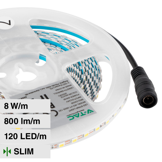 VT-2835-126 Striscia LED Flessibile 40W SMD 24V 5m V-Tac VT-2835-126 Striscia LED Flessibile 40W SMD 24V 5m V-Tac