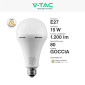 Immagine 2 - V-Tac VT-51015 Lampadina LED E27 15W Goccia A90 SMD Luce Emergenza Anti Black-Out - SKU 7795