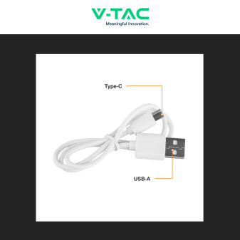 VT-10005 Power Bank Portatile 10000mAh Colore Bianco V-Tac