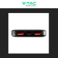 Immagine 9 - V-Tac VT-10000 Power Bank Portatile 10000mAh con Ricarica Rapida 22,5W PD e Indicatore LED di Carica Colore Nero - SKU 7831
