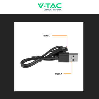 VT-10000 Power Bank 10000mAh Ricarica Rapida PD Nero V-Tac