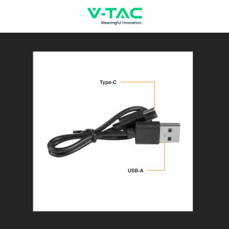 VT-10000 Power Bank 10000mAh Ricarica Rapida PD Nero V-Tac