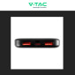 Immagine 9 - V-Tac VT-10005 Power Bank Portatile 10000mAh con Ricarica Rapida 22,5W PD e Indicatore LED di Carica Colore Nero - SKU 7833