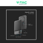 Immagine 7 - V-Tac VT-50005 Power Bank Wireless 5000mAh con Ricarica Rapida 20W PD Attacco Magnetico e Display - SKU 7850