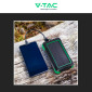 Immagine 4 - V-Tac VT-11111 Power Bank Wireless 10000mAh con Pannello Solare Indicatore LED Colore Nero e Verde - SKU 7835