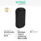 Immagine 2 - V-Tac VT-33333 Power Bank Wireless 30000mAh con Ricarica Rapida 20W PD Pannello Solare Indicatore LED Colore Nero - SKU 7836