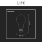Immagine 5 - Life Lampadina LED E27 11W Goccia A60 Filament in Vetro Milky - mod. 39.920354NM40