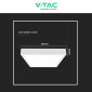 Immagine 8 - V-Tac VT-8630 Plafoniera LED Quadrata 30W SMD IP44 Colore Bianco - SKU 7630 / 7631 / 7632