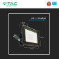 Immagine 9 - V-Tac VT-128 Faro LED 20W Faretto SMD IP65 Chip Samsung Colore Nero - SKU 20307 / 20308 / 20309