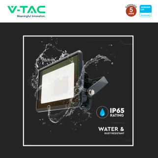 VT-128 Faro LED 20W SMD IP65 Chip Samsung Colore Nero V-Tac