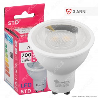 Marino Cristal Serie STD Lampadina LED GU10 7,5W Faretto Spotlight