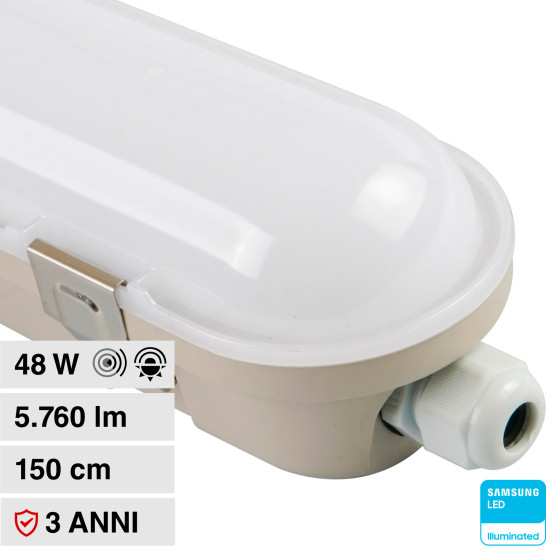 VT-150148S Tubo LED Plafoniera 48W Samsung SMD IP65 V-Tac VT-150148S Tubo LED Plafoniera 48W Samsung SMD IP65 V-Tac