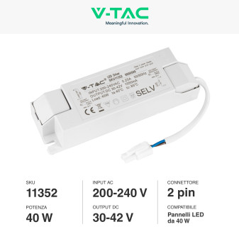 V-Tac Driver per Pannelli LED 60x60 40W