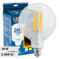 Immagine 1 - Life Lampadina LED E27 18W Globo G125 Filament in Vetro Trasparente - mod. 39.920387C30 / 39.920387N40
