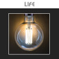 Immagine 6 - Life Lampadina LED E27 18W Globo G125 Filament in Vetro Trasparente - mod. 39.920387C30 / 39.920387N40