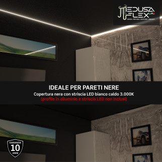 Medusaflex Andromeda Copertura Nera per Profilo in Alluminio