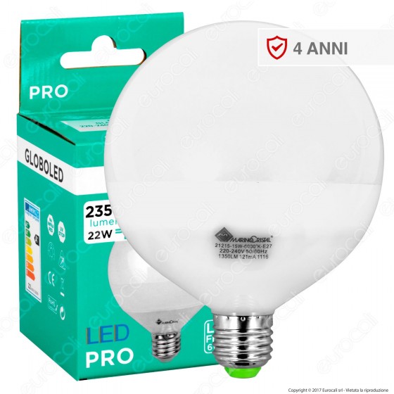 Marino Cristal Serie PRO Lampadina LED E27 22W Globo G120 Marino Cristal Serie PRO Lampadina LED E27 22W Globo G120