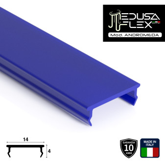 MedusaFlex Copertura Blu in Policarbonato per Profilo in Alluminio per...
