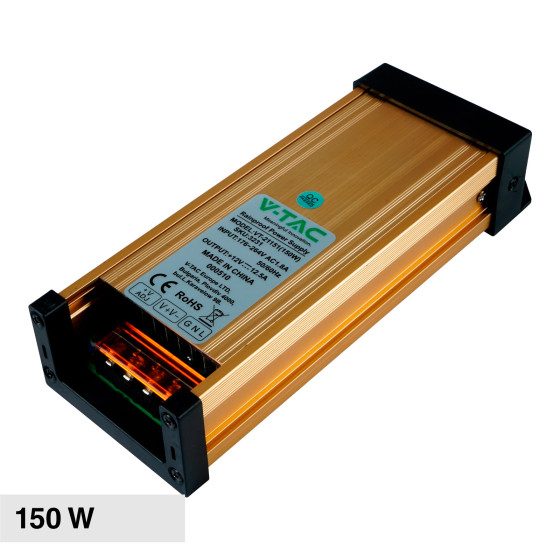 V-Tac VT-21151 Alimentatore 150W 12V Rainproof IP45 a 1 Uscita con V-Tac VT-21151 Alimentatore 150W 12V Rainproof IP45 a 1 Uscita con