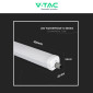 Immagine 7 - V-Tac VT-6076 Tubo LED Plafoniera Linkabile 18W Lampadina SMD IP65 60cm - SKU 216283 / 216282