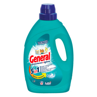 General Freschezza + Igiene 5in1 Detersivo Liquido per Lavatrice 44 Lavaggi -...