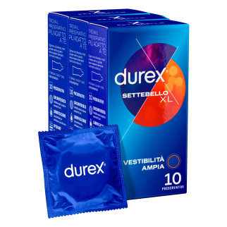 Preservativi Durex Settebello XL Taglia Extra Large Confezione da 30