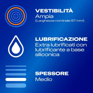Preservativi Durex Settebello XL Taglia Extra Large Confezione da 30