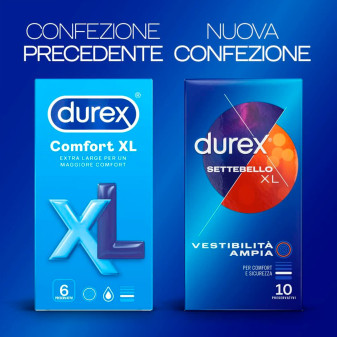 Preservativi Durex Settebello XL Taglia Extra Large Confezione da 30