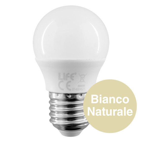 Lampadina LED E27 6,5W Minisfera G45 MiniGlobo SMD Life Lampadina LED E27 6,5W Minisfera G45 MiniGlobo SMD Life
