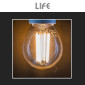 Immagine 4 - Life Lampadina LED E14 Filament 6,5W Minisfera P45 MiniGlobo SMD in Vetro - mod. 39.920258C27
