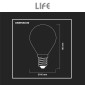 Immagine 5 - Life Lampadina LED E14 Filament 6,5W Minisfera P45 MiniGlobo SMD in Vetro - mod. 39.920258C27