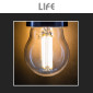 Immagine 6 - Life Lampadina LED E27 6,5W Minisfera G45 MiniGlobo Filament Vetro Trasparente - mod. 39.920259C27 / 39.920259N40