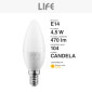 Immagine 2 - Life Lampadina LED E14 4,5W Candle C35 Candela SMD - mod. 39.920037C30