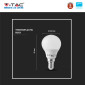 Immagine 9 - V-Tac VT-236 Lampadina LED E14 4,5W Bulb P45 Miniglobo SMD Chip Samsung - SKU 21168 / 21169 / 21170