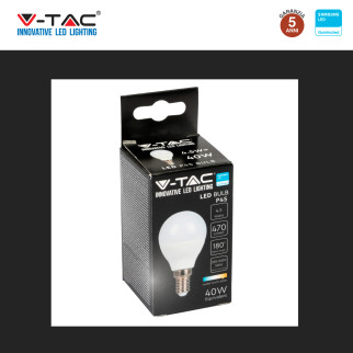 VT-236 Lampadina LED E14 4,5W Bulb P45 SMD Samsung V-Tac