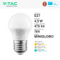 Immagine 5 - V-Tac Pro VT-246 Lampadina LED E27 4,5W Bulb G45 MiniGlobo SMD Chip Samsung - SKU 21174 / 21175 / 21176