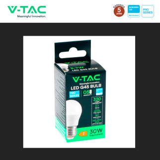 VT-1812 Lampadina LED E27 3,7W G45 MiniGlobo SMD Chip Samsung V-Tac
