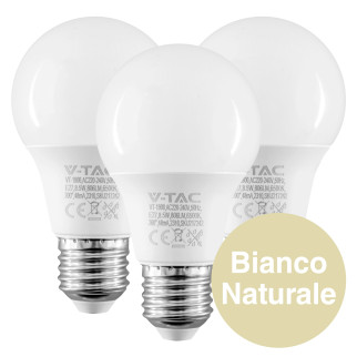 VT-1900 Super Saver Pack 3 Lampadine LED E27 A60 8,5W V-Tac